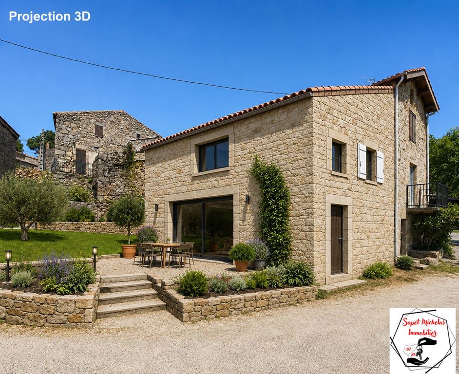 Maison en pierre COLOMBIER LE VIEUX 35000€ SAPET MICHELAS IMMOBILIER